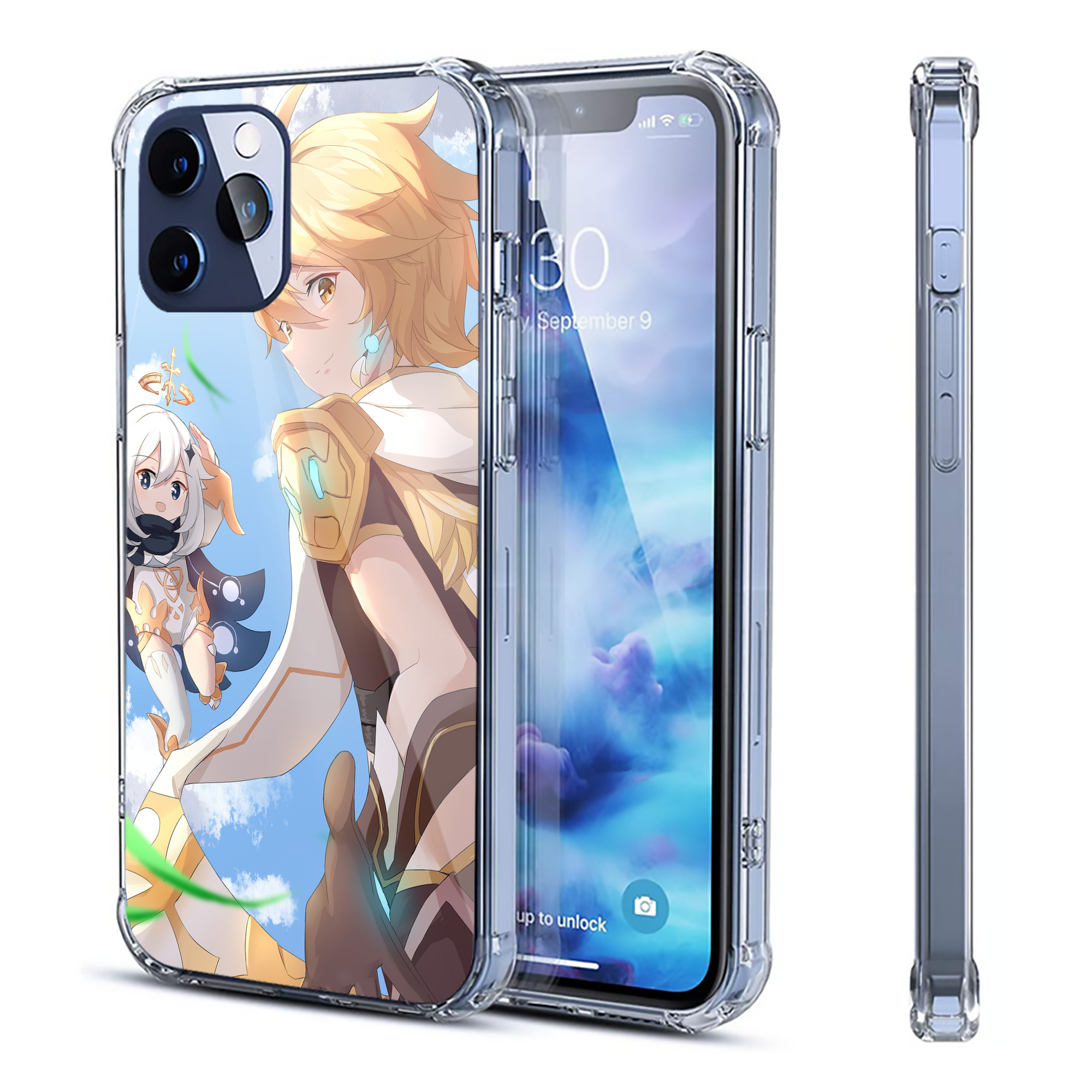 げんし神 genshin 【iPhone 12シリーズ対応】透明スマホケース（クリアソフトケース）